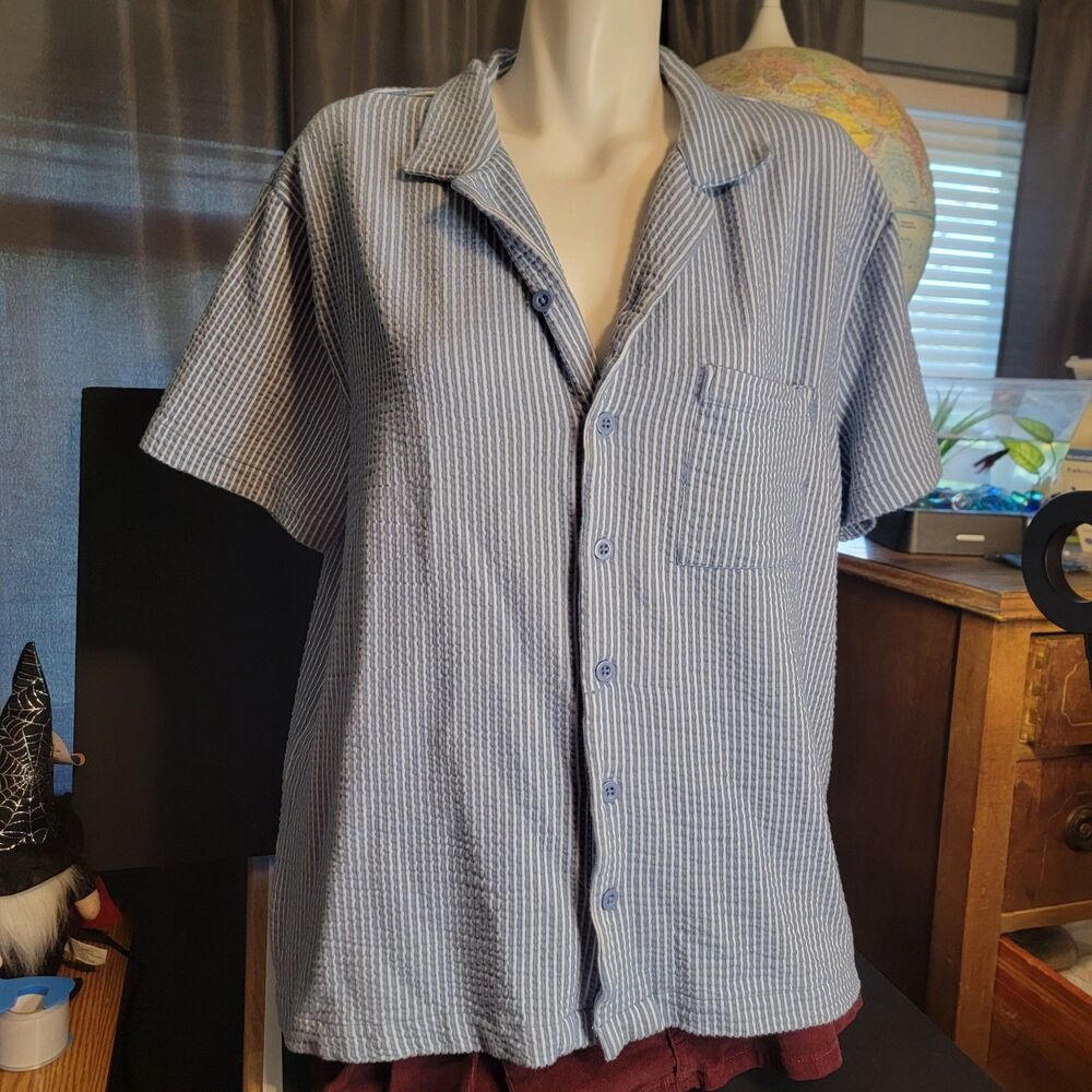 Rustic Souls Button Up Mens Blue Large